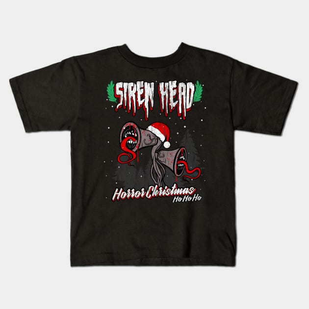 Siren Head horror Christmas Kids T-Shirt by opippi